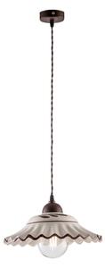 Lampadario Rustico Palma 1 Luce Bianco LuceArt Classic