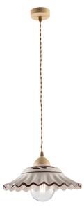Lampadario Rustico Palma 1 Luce Avorio LuceArt Classic