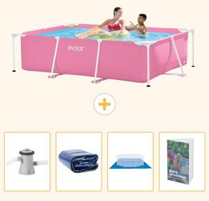 Piscina fuori terra rettangolare - 220x150x60 cm - 5 pezzi - Modello SCB117