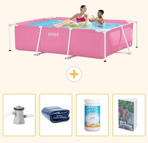 Piscina fuori terra rettangolare - 220x150x60 cm - 5 pezzi - Modello SCB116
