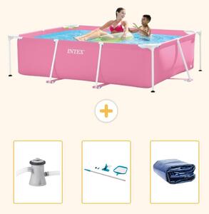 Piscina fuori terra rettangolare - 220x150x60 cm - 4 pezzi - Modello SCB81