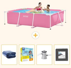 Piscina fuori terra rettangolare - 220x150x60 cm - 5 pezzi - Modello SCB10