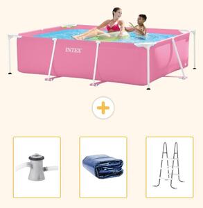 Piscina fuori terra rettangolare - 220x150x60 cm - 4 pezzi - Modello SCB83