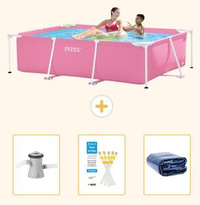 Piscina fuori terra rettangolare - 220x150x60 cm - 4 pezzi - SCB74