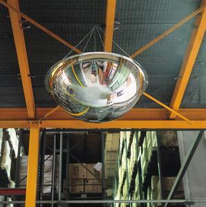 Specchio semisferico per interni, angolo visivo 360 gradi, in vetro acrilico, diametro specchio 600 mm, distanza massima dell'osservatore 3 m