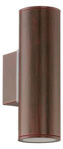 Applique Esterno Moderna Riga Metallo Marrone 2 Luce Gu10