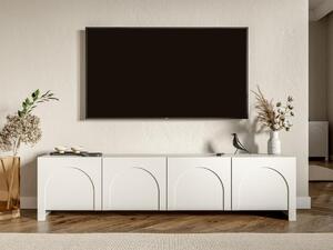 Mobile TV con 4 ante in MDF Bianco - DELANYA