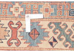 Tappeto Kazak Fine Geometrico Rosso Blu 136x189 Cm