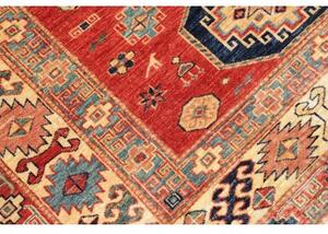 Tappeto Kazak Fine Geometrico Rosso Blu 136x189 Cm