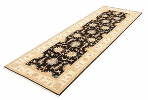 Tappeto Zigler Fine Floreale Nero Beige Corsia 85x254 Cm