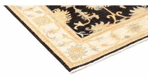 Tappeto Zigler Fine Floreale Nero Beige Corsia 85x254 Cm