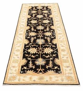 Tappeto Zigler Fine Floreale Nero Beige Corsia 85x254 Cm