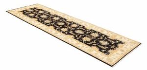 Tappeto Zigler Fine Floreale Nero Beige Corsia 85x254 Cm