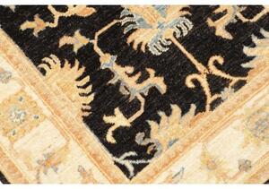 Tappeto Zigler Fine Floreale Nero Beige Corsia 85x254 Cm