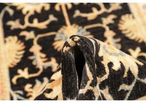 Tappeto Zigler Fine Floreale Nero Beige Corsia 85x254 Cm