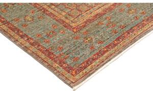 Tappeto Kairo Geometrico Verde Petrolio Rosso Mattone 153x207 Cm