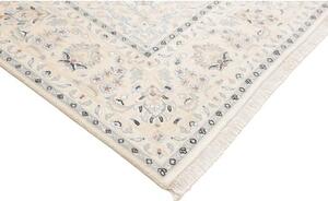 Tappeto Nain 9la Medaglione Floreale Avorio Blu Chiaro 202x293 Cm