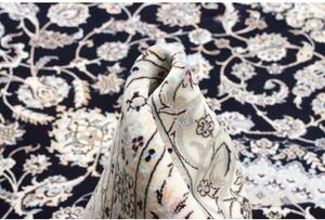 Tappeto Nain 6la Medaglione Floreale Blu Scuro Avorio 214x305 Cm