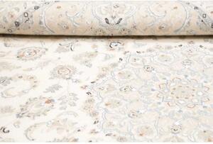 Tappeto Nain 9la Medaglione Floreale Avorio Blu Chiaro 202x293 Cm