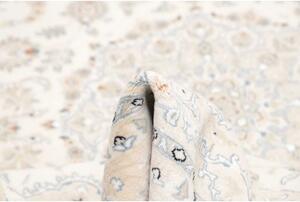 Tappeto Nain 9la Medaglione Floreale Avorio Blu Chiaro 202x293 Cm