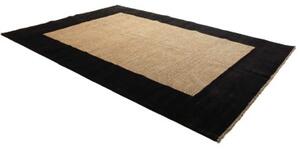 Tappeto Essenzia Geometrico Nero Beige 142x201 Cm