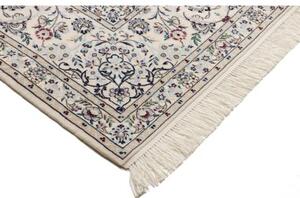 Tappeto Nain 6la Medaglione Floreale Blu Scuro Avorio 214x305 Cm