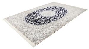 Tappeto Nain 6la Medaglione Floreale Blu Scuro Avorio 214x305 Cm