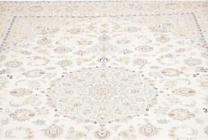 Tappeto Nain 9la Medaglione Floreale Avorio Blu Chiaro 202x293 Cm