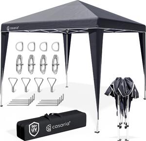 CASARIA® Gazebo da Giardino Capri 3x3m Pop-Up Protezione 50+ Impermiabile Tenda a Fisarmonica Antracite