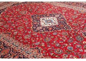 Tappeto Ardakan Medaglione Floreale Rosso Blu Scuro 247x355 Cm