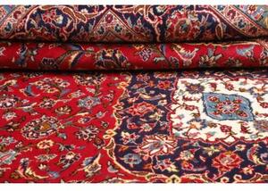 Tappeto Ardakan Medaglione Floreale Rosso Blu Scuro 247x355 Cm