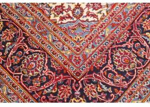 Tappeto Ardakan Medaglione Floreale Rosso Blu Scuro 254x356 Cm