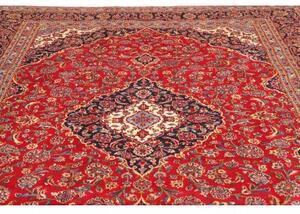 Tappeto Ardakan Medaglione Floreale Rosso Blu Scuro 254x356 Cm