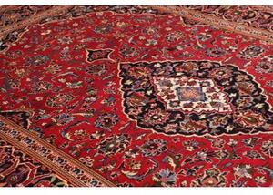Tappeto Ardakan Medaglione Floreale Rosso Blu Scuro 205x310 Cm