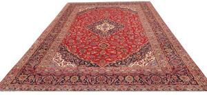Tappeto Ardakan Medaglione Floreale Rosso Blu Scuro 254x356 Cm