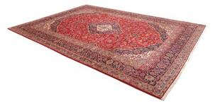 Tappeto Ardakan Medaglione Floreale Rosso Blu Scuro 254x356 Cm