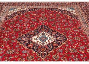 Tappeto Ardakan Medaglione Floreale Rosso Blu Scuro 247x355 Cm