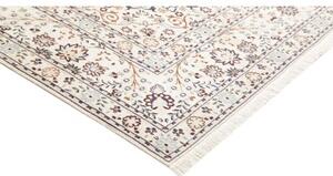 Tappeto Nain 9la Medaglione Floreale Avorio Blu Scuro 210x307 Cm