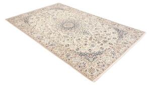 Tappeto Nain 9la Medaglione Floreale Avorio Blu Scuro 154x242 Cm