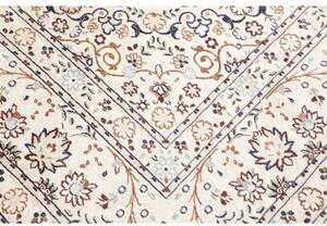 Tappeto Nain 9la Medaglione Floreale Avorio Blu Scuro 210x307 Cm