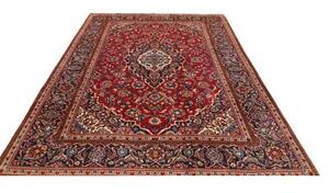 Tappeto Ardakan Medaglione Floreale Rosso Scuro Blu Notte 195x303 Cm