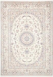 Tappeto Nain 9la Medaglione Floreale Avorio Blu Scuro 210x307 Cm