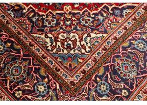 Tappeto Ardakan Medaglione Floreale Rosso Scuro Blu Notte 195x303 Cm
