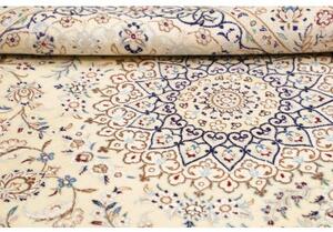 Tappeto Nain 9la Medaglione Floreale Avorio Blu Scuro 154x242 Cm