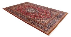 Tappeto Ardakan Medaglione Floreale Rosso Scuro Blu Notte 195x303 Cm