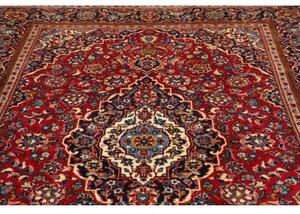 Tappeto Ardakan Medaglione Floreale Rosso Scuro Blu Notte 195x303 Cm