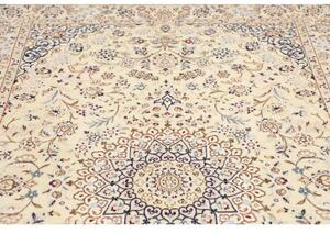 Tappeto Nain 9la Medaglione Floreale Avorio Blu Scuro 154x242 Cm