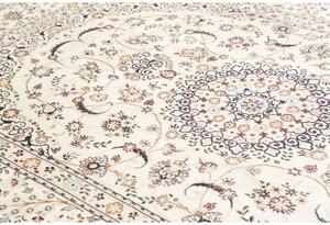 Tappeto Nain 9la Medaglione Floreale Avorio Blu Scuro 210x307 Cm