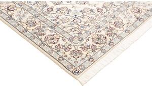 Tappeto Nain 9la Medaglione Floreale Avorio Blu 154x242 Cm