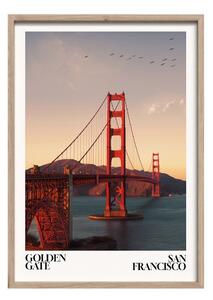 Dipinto stampato con cornice inclusa 50x70 cm Golden Gate – Styler